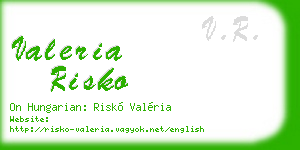 valeria risko business card